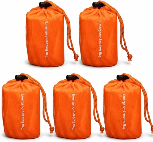 NovaMedic Emergency Sleeping Bag – 84"x36" Thermal Mylar Survival Bivy Sack – Waterproof, Lightweight & Compact Emergency Blanket for Camping,