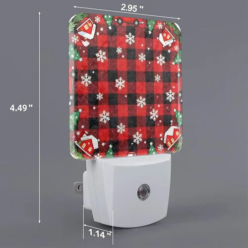 Miniatura 2 de Paquete de 2 luces LED de noche enchufables con diseño de calabazas de Acción de Gracias, sensor automático, hojas de otoño, juego de 2