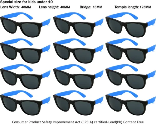 Miniatura 18 de Edge I-Wear - Paquete de 12 lentes de sol neón para niños, regalos de fiesta con certificación CPSIA, plomo (Pb) sin contenido 9402RA