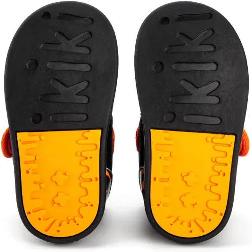 Miniatura 7 de ikiki Zapatillas deportivas para niños pequeños y niños pequeños. Tenis de ajuste espacioso. Nota no chirriantes, puntera y talón de cuero vegano
