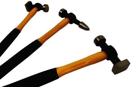Miniatura 2 de Martillos de reparación de abolladuras de carrocería para cualquier automóvil o camión (kit de 7 piezas con plataformas y cuña)