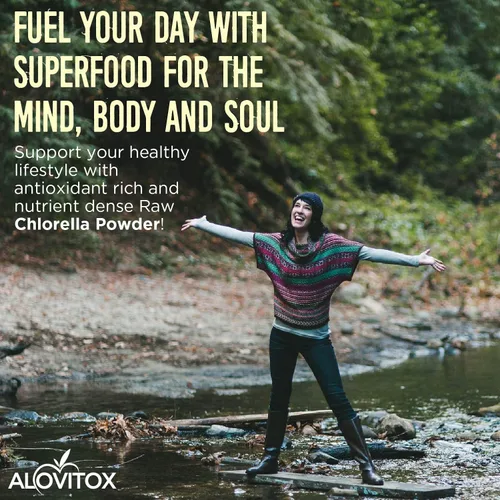 Miniatura 9 de Alovitox Chlorella orgánica en polvo de 8 onzas Superalimento denso en nutrientes con antioxidantes, proteínas, vitaminas C, E, complejo B