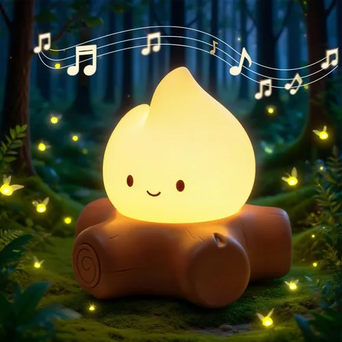 Miniatura 13 de WANIDEA Chibi Flame - Juego de 2 lámparas de noche, estilo anime, adorables y acogedoras, retro, recargable, para decoración, accesorios de Amarillo