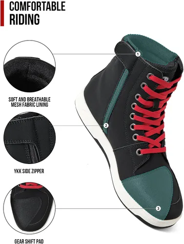 Miniatura 4 de Zapatos para motociclismo Road Street Motocross. Botas de protección para hombres, zapatos para deportes, transpirables y casuales.
