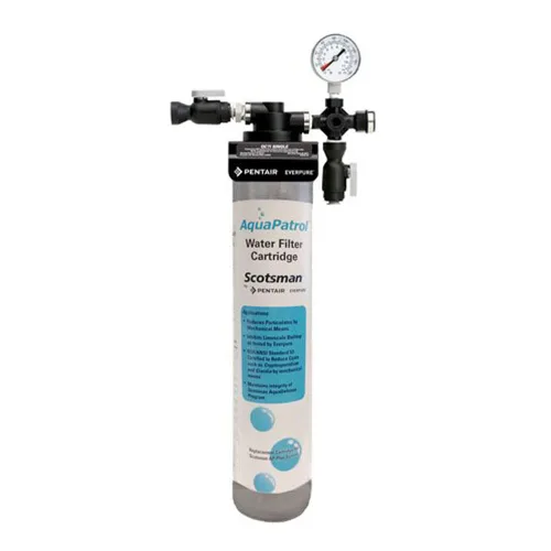 Scotsman AP1-P AquaPatrol Plus - Sistema de filtración de agua individual, filtro de máquina de hielo, elimina sedimentos y olores, diseño compacto,