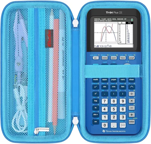 Miniatura 16 de Elonbo Funda de transporte para calculadora gráfica a color Texas Instruments TI-84 Plus CE/TI-84 Plus/TI-83 Plus/TI-83 Plus CE, bolsillo de malla