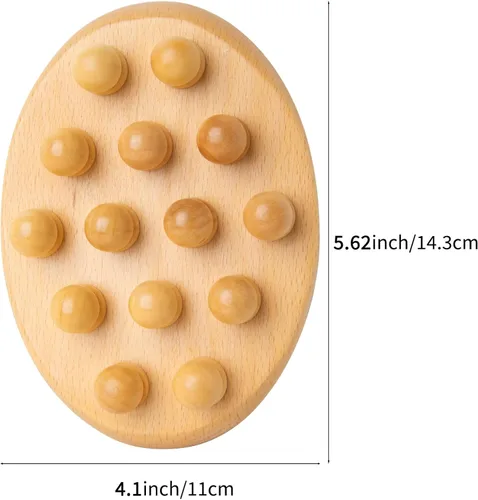 Miniatura 4 de Herramientas de masaje de terapia de madera, masajeador de drenaje linfático para moldear el cuerpo, kit de maderoterapia, masajeador de celulitis