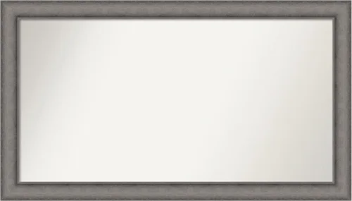 Miniatura 514 de Amanti Art Espejo de pared personalizado no biselado (24.5 x 24.5 pulgadas), marco gris marrón alta, varios tamaños personalizados, espejo de baño