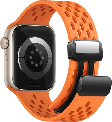 Miniatura 11 de Correa deportiva magnética antisudor para Apple Watch, correas de silicona impermeable y transpirable. Para compatible con iWatch Ultra SE Series