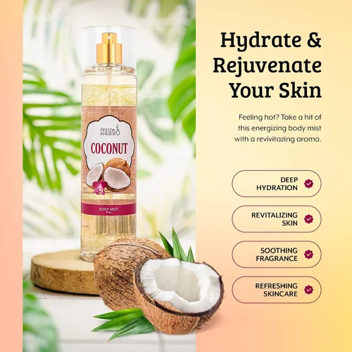 Miniatura 8 de Lujosa bruma corporal de coco con fragancia fina, regalos perfumados de lujo cálidos y acogedores para mujeres, botella de spray de bruma fina de 8