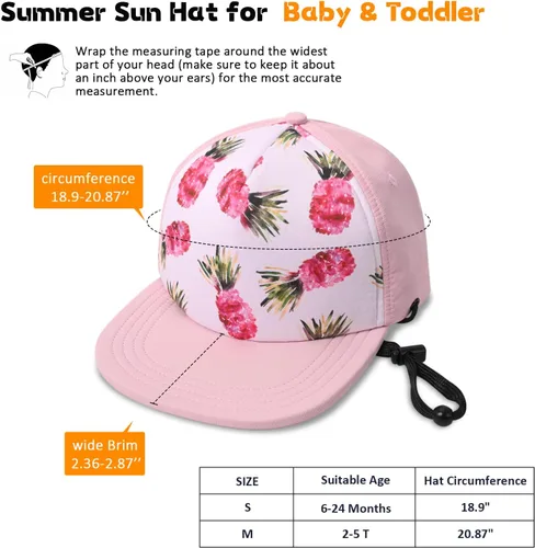 Miniatura 44 de Sombrero de béisbol para niños, sombrero de protección solar para niños pequeños, sombreros de algodón, sombrero de sol para bebés, niñas y niños