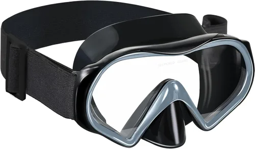Miniatura 19 de Aegend Máscara de buceo para adultos y jóvenes, antivaho anti-UV, amplia visión, máscara de esnórquel para buceo, natación, esnórquel