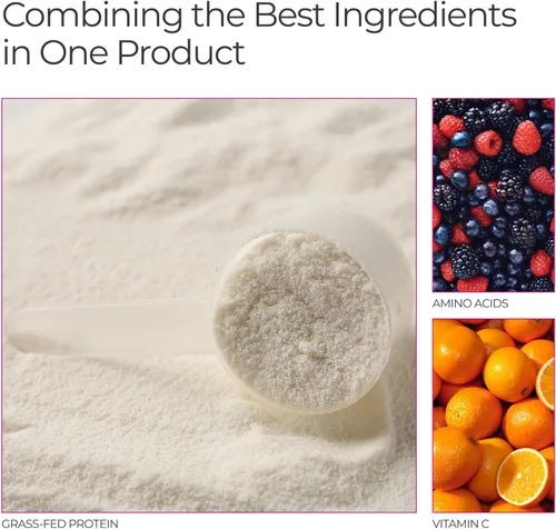 Miniatura 3 de Livingood Daily Polvo de colágeno sin sabor para mujeres y hombres, péptidos de colágeno hidrolizados en polvo con vitamina C, proteína con 20