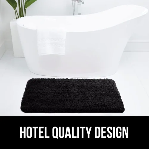 Miniatura 8 de GORILLA GRIP Alfombras de baño, ultra suaves, absorbentes, de felpa gruesa, lavables a máquina, microfibra de secado rápido, tapetes para ducha