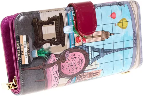 Miniatura 3 de Nicole Lee Mini cartera de color y estilo con impresión exclusiva y pulsera desmontable y bloqueo RFID