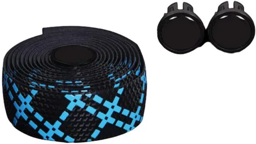 2 rollos de cintas de manillar de bicicleta de gel de sílice con tapones de barra para bicicleta de carretera montaña ciclismo