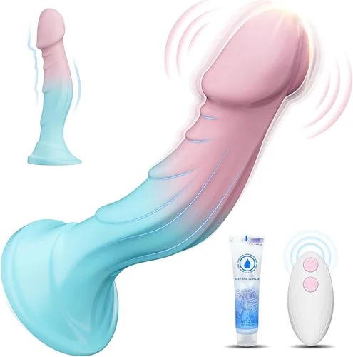 Consolador de juguetes sexuales para mujer, consolador realista de silicona de 7.5 pulgadas con ventosa para mujeres, vagina, sexo anal, 9