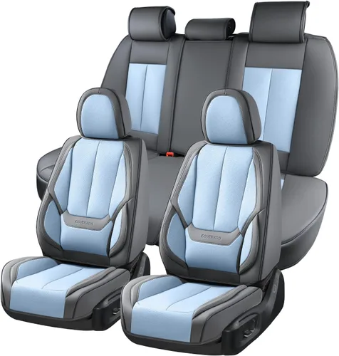 Miniatura 78 de Coverado Juego completo de fundas de asiento de automóvil, fundas de asiento para automóviles, fundas de asiento de coche beige para asientos