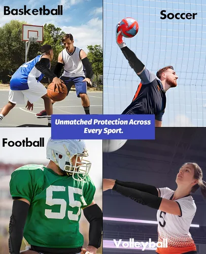 Miniatura 5 de AceList Coderas para brazos para adultos y niños, absorción de golpes, acolchado de EVA, antideslizante, transpirable, protección deportiva Negro
