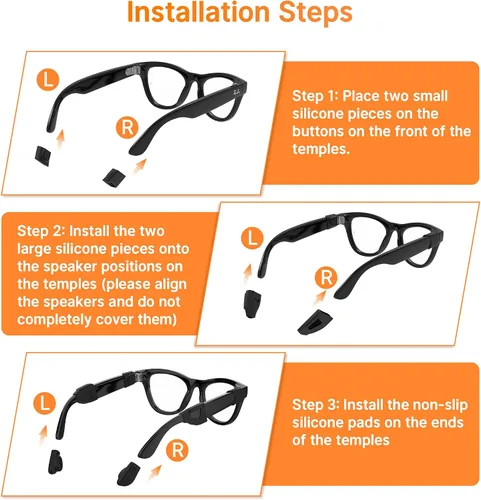 Miniatura 7 de HiBloks Cubierta de silicona impermeable y agarre para gafas para Ray-Ban Meta