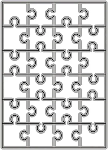 Miniatura 8 de hinana Marco rectangular de rompecabezas troquelados de metal, plantillas de corte de fondo de rompecabezas rectangulares para manualidades, álbumes