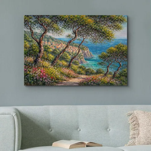 Miniatura 83 de wall26 Prado con álamos por Claude Monet - Arte moderno impresionista, arte en lienzo para el hogar, 12 x 18 pulgadas