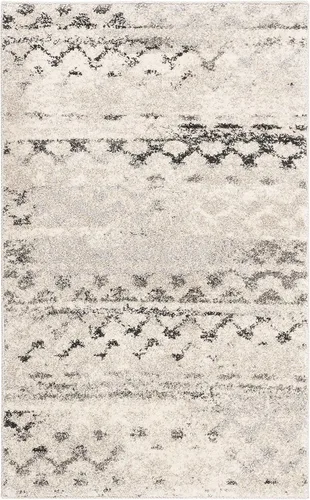 SAFAVIEH Retro Collection Area Rug - 2' x 3', Cream & Grey, Non-Shedding & Easy to Clean, Ideal for Accent Space, Foyer, Bedside, Bathroom, Entryway