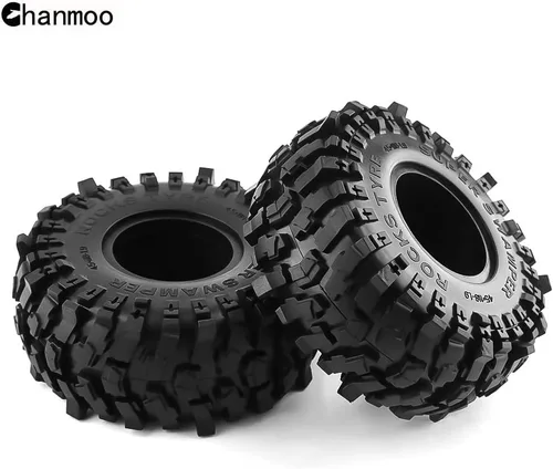 Miniatura 3 de 1.9 Neumáticos sobre orugas 1/10 RC Neumáticos de goma suave de 4.646 in con inserto de espuma para RC Crawler Car Traxxas TRX4 Axial SCX10 SCX10 II