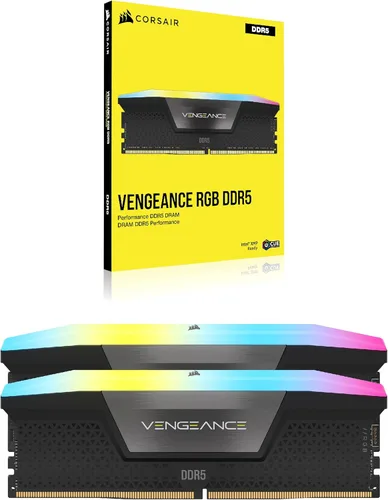 Miniatura 6 de CORSAIR Vengeance RGB DDR5 RAM 32 GB (2 x 16 GB) 6000 MHz CL30 Intel XMP iCUE Memoria de computadora compatible - Negro (CMH32GX5M2B6000C30)