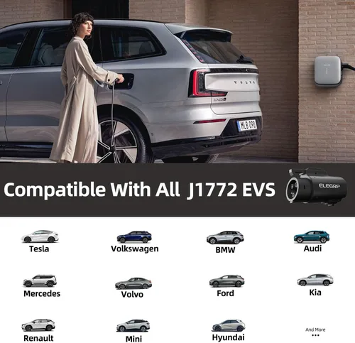 Miniatura 7 de ELEGRP Adaptador de 80 A Tesla a J1772, NACS a J1772 Adaptador de cargador EV para carga de nivel 2, compatible con conector Tesla de alta potencia