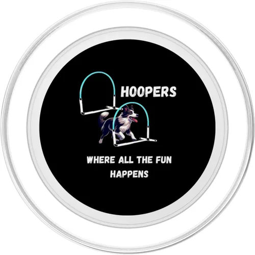 Miniatura 2 de Dog Agility Dog Hoopers all the fun happens border collie PopSockets MagSafe PopGrip for iPhone