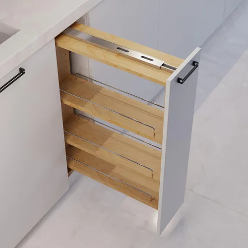 Miniatura 6 de Dowell - Organizador extraíble de relleno de base de 3 pulgadas con estantes ajustables (madera, 4005 0330B)