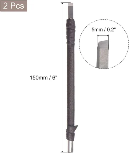 Miniatura 2 de uxcell Cuchillo para tallar cinceles de madera, carburo de tungsteno de 0.197 in, punta plana, herramienta de mano para carpintería, Graver de 5.906