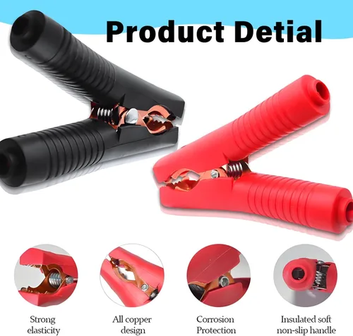 Miniatura 5 de Cable de Arranque EC5 de 10AWG con Abrazaderas de Batería, Clips de Cocodrilo de 12V a Conector EC5 Cable de Extensión de Carga para Arrancador