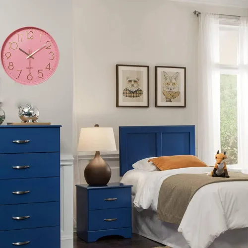 Miniatura 7 de Reloj de pared de 12 pulgadas, silencioso de cuarzo, funciona con pilas, para el hogar, cocina, oficina, escuela, sala de estar, decoración Rosa-rosa