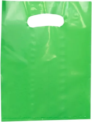ysmile - Bolsa de plástico verde para mercancías para pequeñas empresas, bolsa de compras con asa, bolsa de regalo para venta al por menor,
