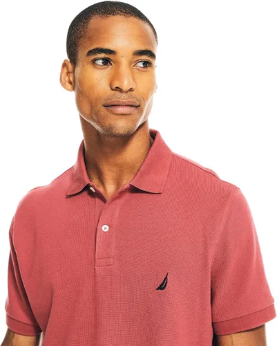 Miniatura 81 de Nautica playera polo clásica de mangas cortas, color sólido, para hombre