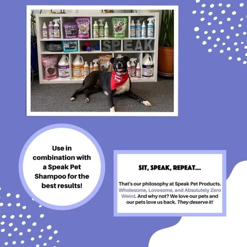 Miniatura 3 de Speak Pet Products Acondicionador de enjuague en crema natural para perros, ciruela de arándanos iluminadores, 17 onzas