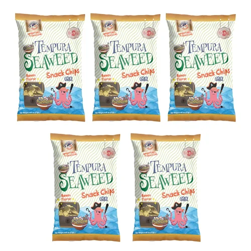 Miniatura 21 de Swashbuckle Snacks Chips de Calamar Crujientes con Sabor a Queso Tempura 5.29oz (150g), Hecho en Japón, Otsumami