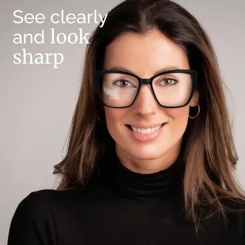 Miniatura 2 de CCVOO Lentes de lectura de moda para mujer, lectores de luz azul de gran tamaño, anteojos de tramposos, elegantes anteojos cuadrados de ojo de gato
