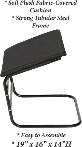 Miniatura 3 de ETNA Reposapiés otomano, reposapiés de apoyo para silla, sofá, reposapiés de oficina, hamaca para debajo del escritorio, taburete acolchado negro