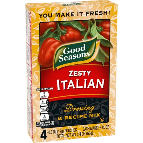 Miniatura 9 de Good Seasons Mezcla de aderezo italiano picante y condimento para recetas, paquetes de 4