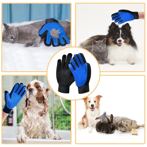 Miniatura 4 de Cepillo de guante de aseo para gatos, herramienta removedor de pelo de mascotas, removedor de pelo de perro reutilizable para alfombras, muebles