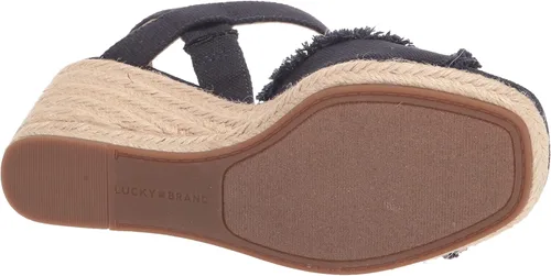 Miniatura 4 de Lucky Brand Sandalias de cuña Mindra para mujer, Azul