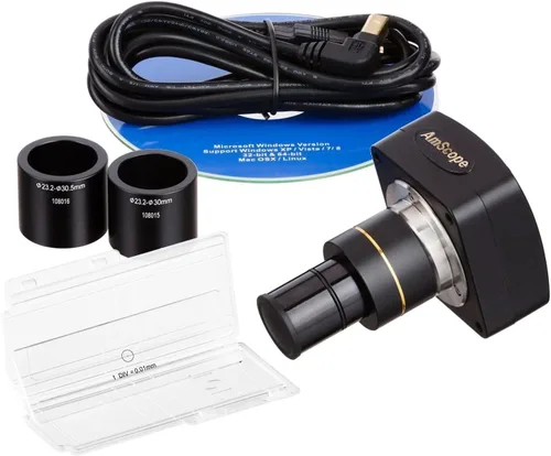 Miniatura 3 de AmScope SM-4T-80S-M Microscopio Digital Profesional Trinocular Estéreo Zoom, WH10x Oculares, Aumento 7X-45X, Objetivo de Zoom 0.7X-4.5X, Anillo
