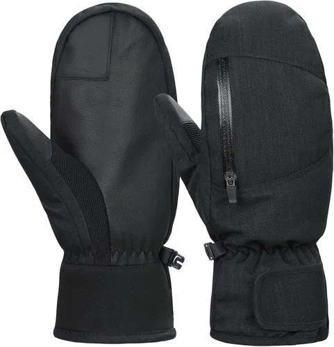 Miniatura 2 de Durio Manoplas de esquí para mujeres y hombres, guantes de esquí impermeables para hombres y mujeres, guantes de nieve con pantalla táctil
