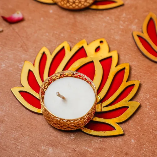 Miniatura 16 de Portavelas decorativo a granel para decoración Diya Diwali, Diosa Ganesh Chaturthi, portavelas decorativo para festivales de la India, Diwali, boda