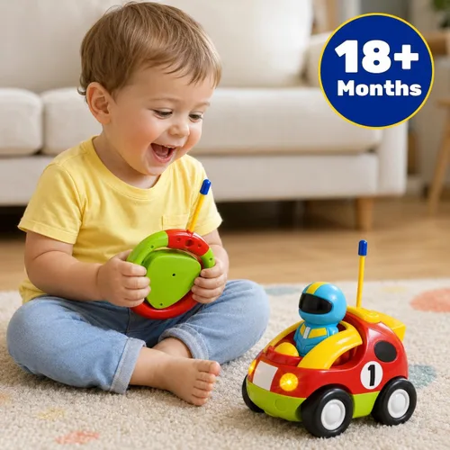 Miniatura 6 de Liberty Imports juguete de auto de carrera a radio control para niños pequeños caricaturas animadas (embalaje en inglés).