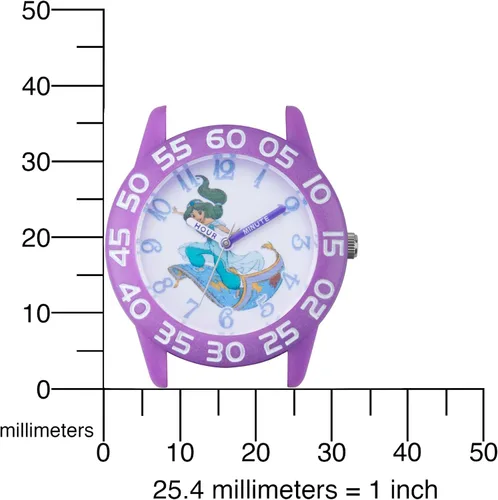 Miniatura 5 de Disney Princess Kids' Plastic Time Teacher Analog Quartz Nylon Strap Watch