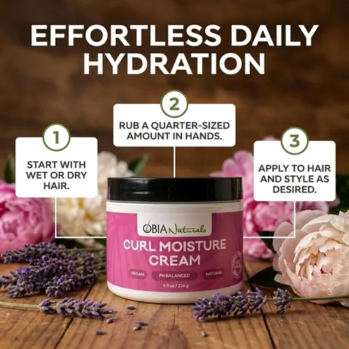 Miniatura 8 de OBIA Naturals Crema hidratante para rizos, acondicionador ligero sin enjuague, 8 onzas